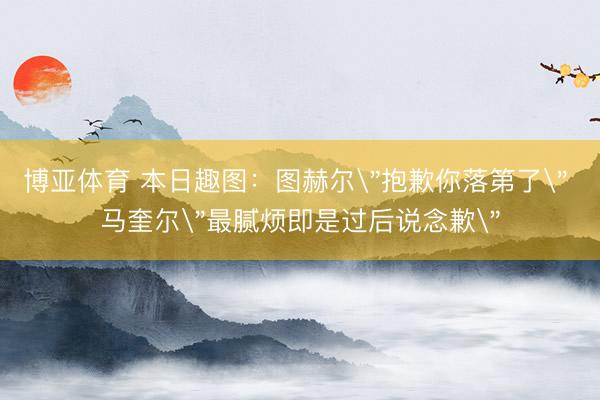 博亚体育 本日趣图：图赫尔