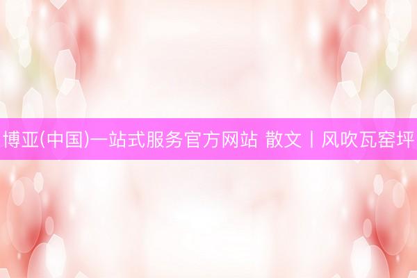 博亚(中国)一站式服务官方网站 散文丨风吹瓦窑坪