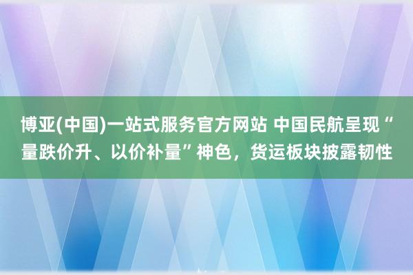 博亚(中国)一站式服务官方网站 中国民航呈现“量跌价升、以价补量”神色,货运板块披露韧性